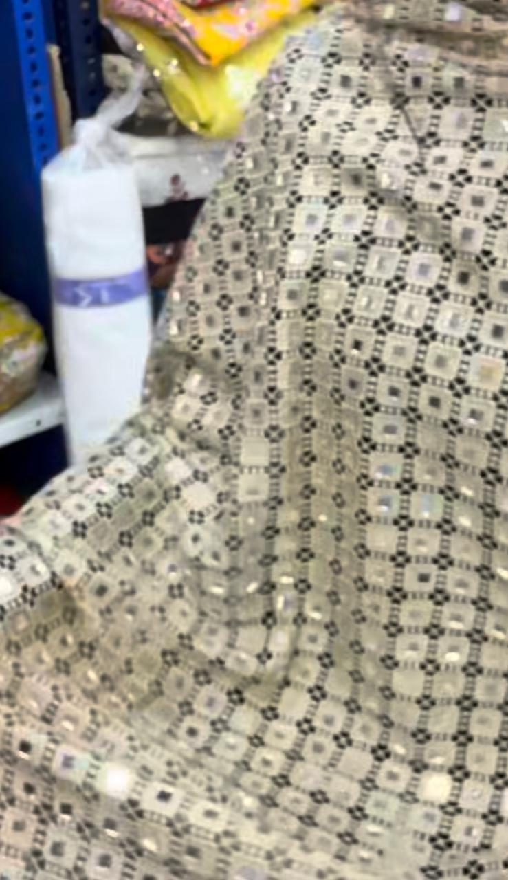 Real Mirror Sheesh crochet Dupatta