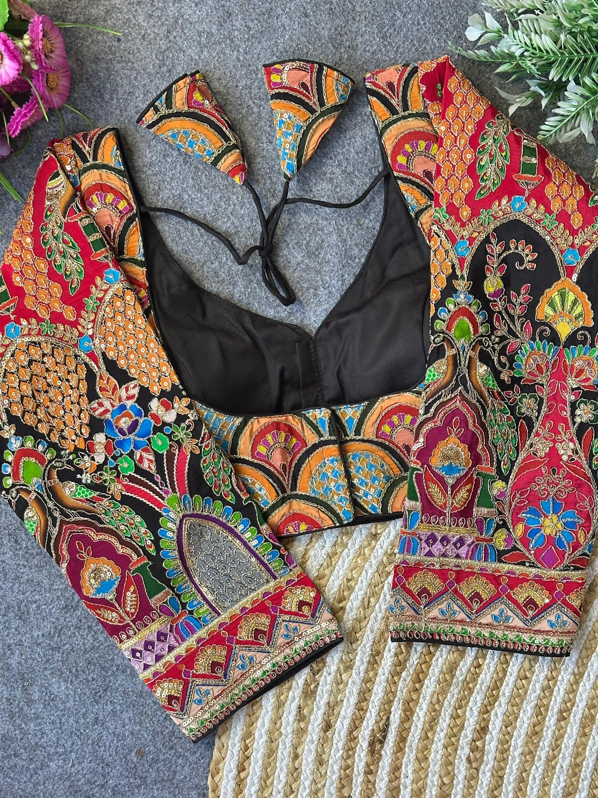 Position Print heavy embroidered Stitched Blouses