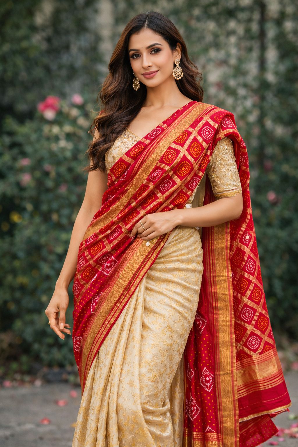 Pure Banarasi Bandhini Patola Dupatta