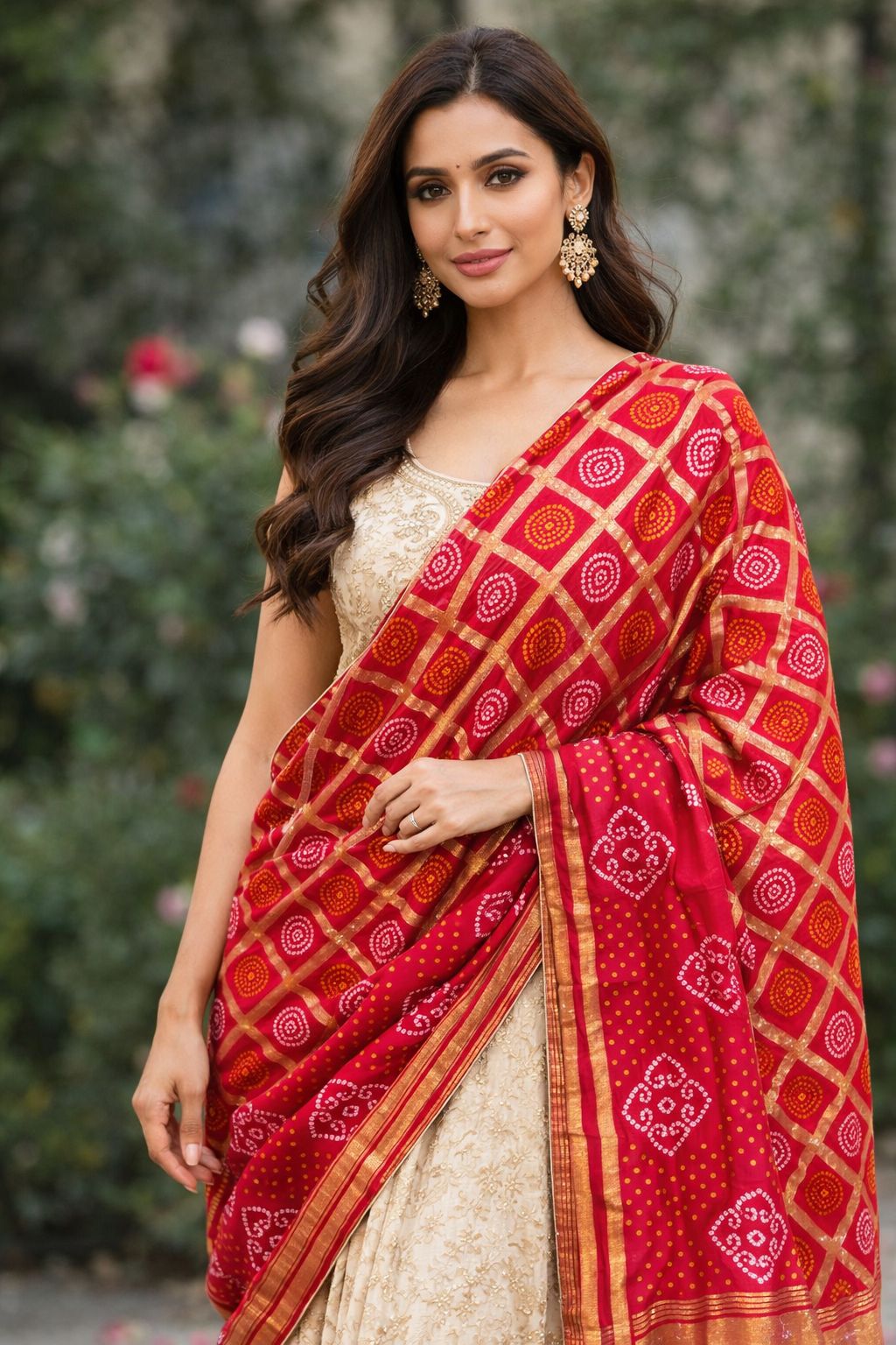 Pure Banarasi Bandhini Patola Dupatta