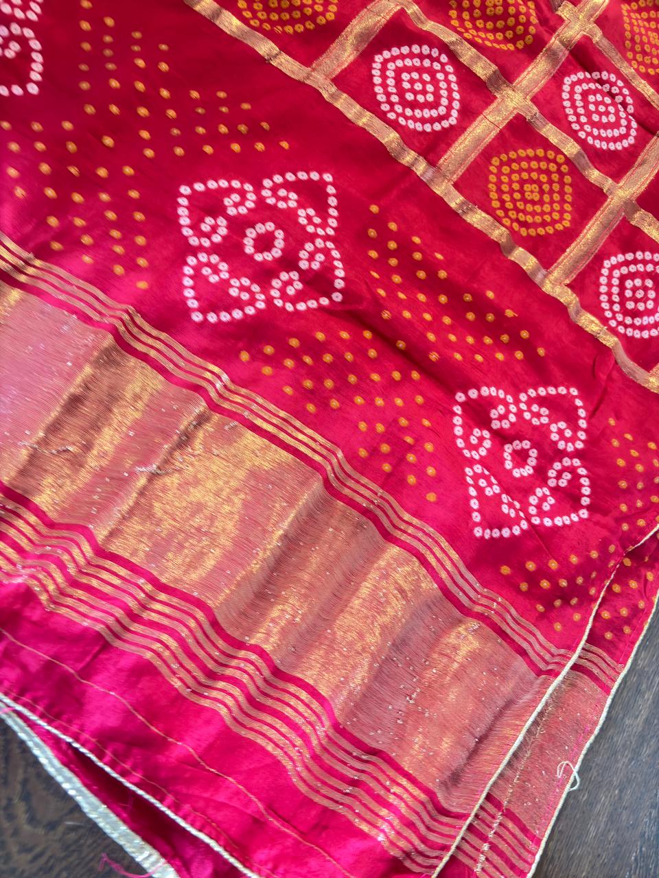 Pure Banarasi Bandhini Patola Dupatta