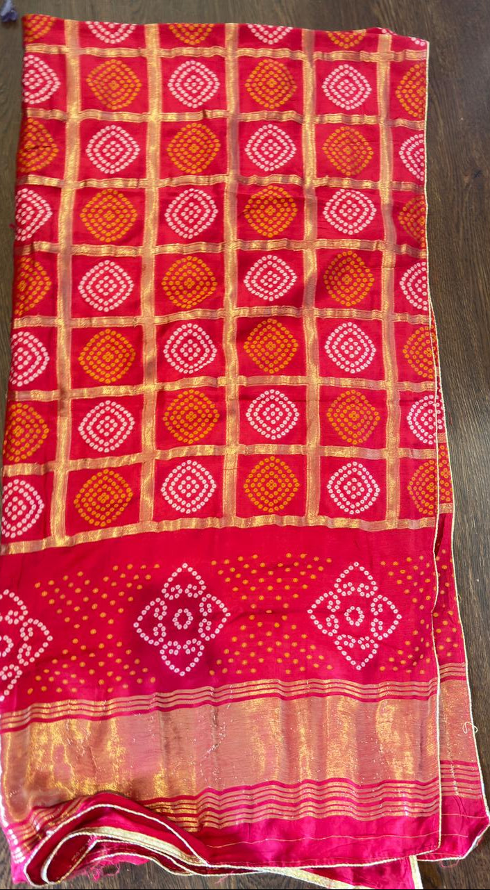 Pure Banarasi Bandhini Patola Dupatta