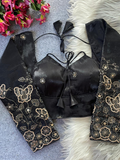 Designer Embroidered Tie-Up Blouse