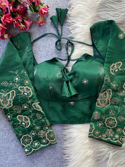 Designer Embroidered Tie-Up Blouse