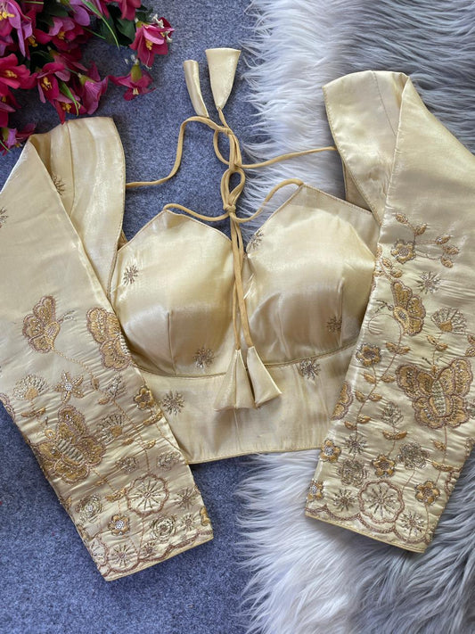 Designer Embroidered Tie-Up Blouse