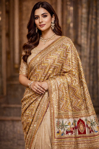 Pure Viscose Crepe Position Print Dupatta- Elephant motif