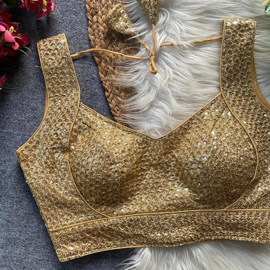 Heavy sequins work designer blouse