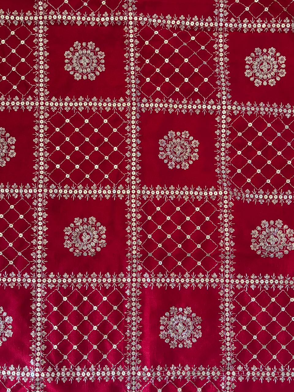 Royal premium silk red dupatta