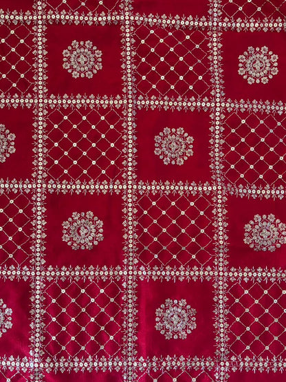 Royal premium silk red dupatta