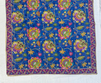 Pure Viscose Natural Crepe Dupatta – Floral Zari Elegance