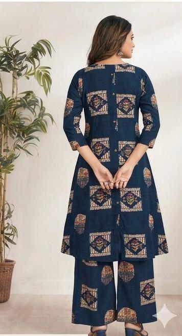 Cotton Summer Co-Ord set- Navy