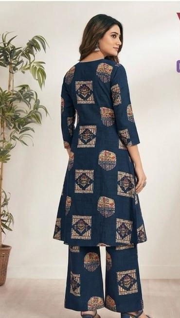 Cotton Summer Co-Ord set- Navy