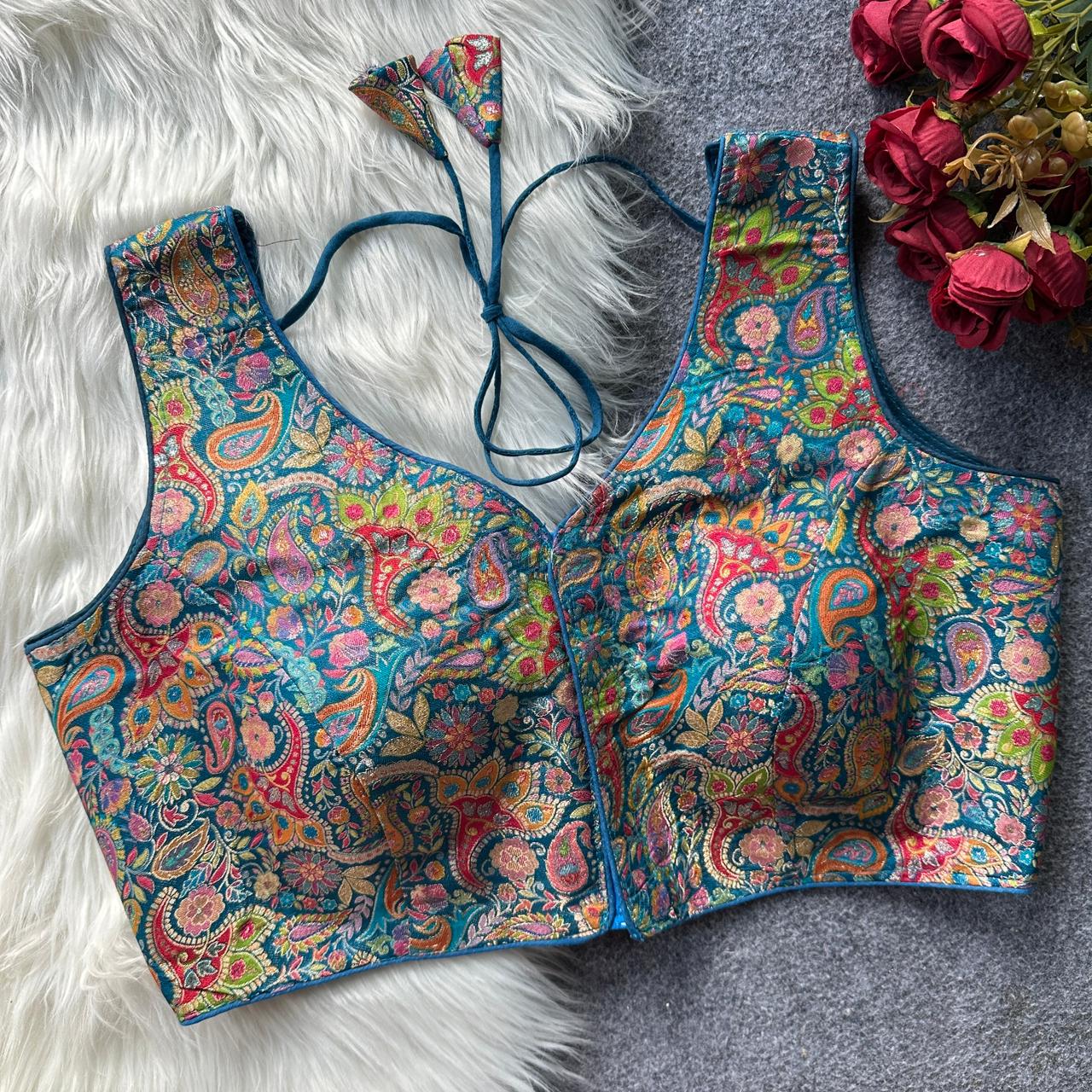Designer Stitched blouse Paisely designs