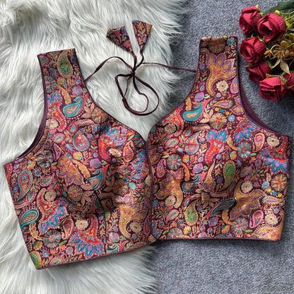Designer Stitched blouse Paisely designs