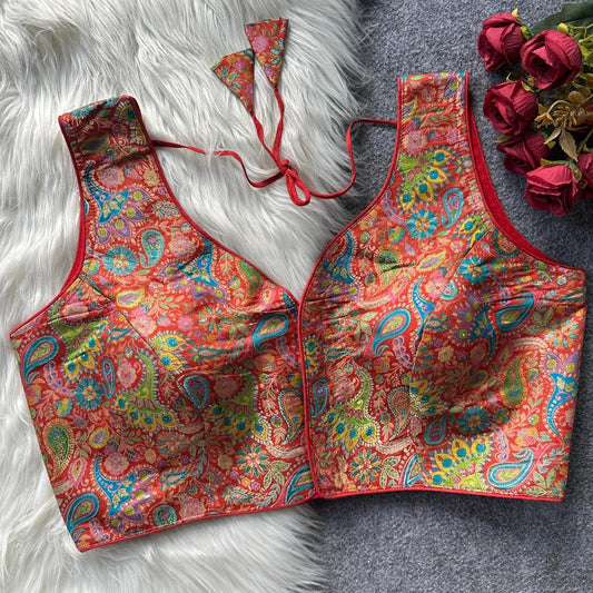 Designer Stitched blouse Paisely designs