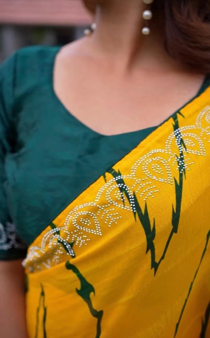 Sunshine Waves – Weightless Georgette Designer Saree