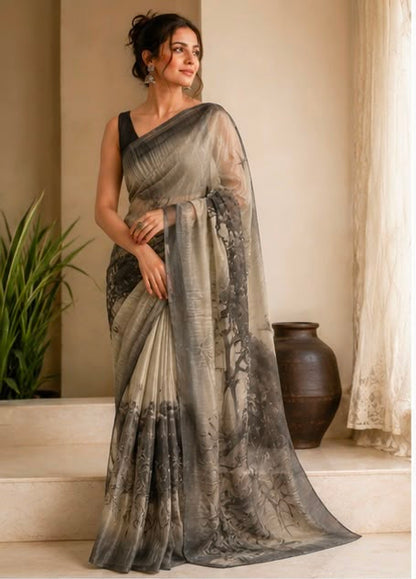 Premium Tusser Tissue Handloom Look Saree