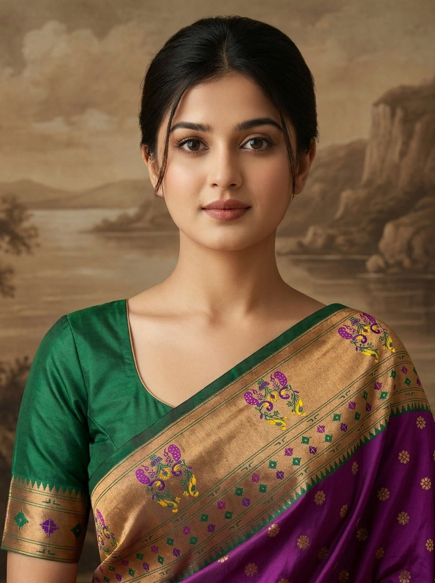 Royal Paithani Style Zari Weaved Saree