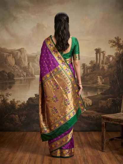 Royal Paithani Style Zari Weaved Saree