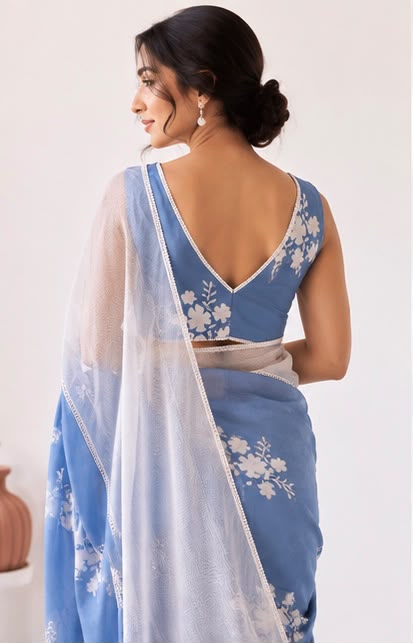 Skyline Cotton Linen Blend Saree