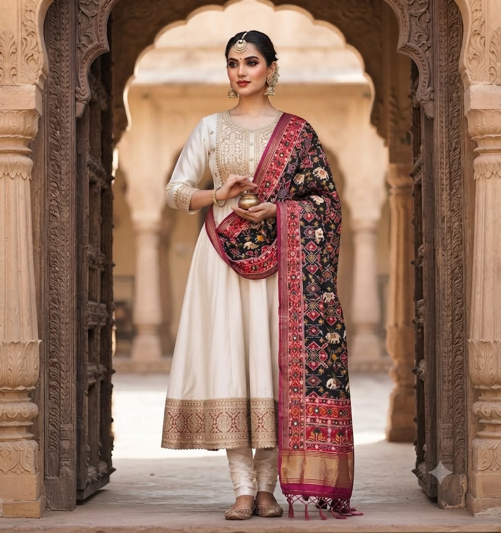 Pure Dola Silk Patan Patola Dupatta