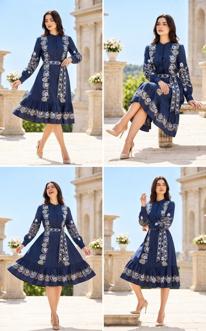 Premium 100% Cotton Embroidered Dress
