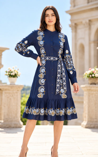 Premium 100% Cotton Embroidered Dress