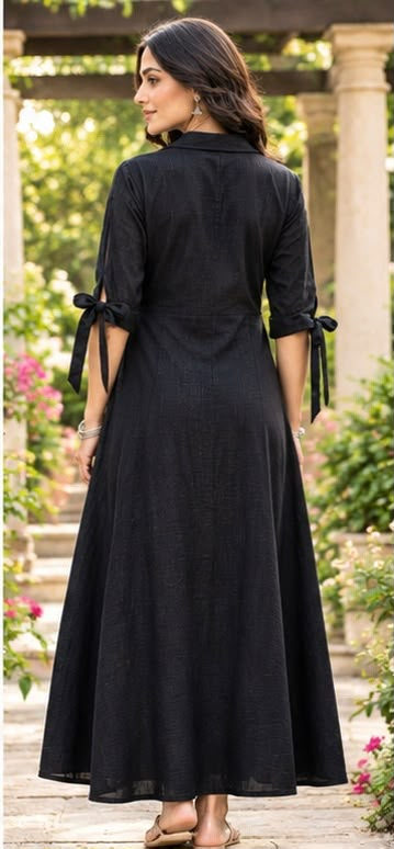 Heavy Embroidered 100% Cotton Long Dress