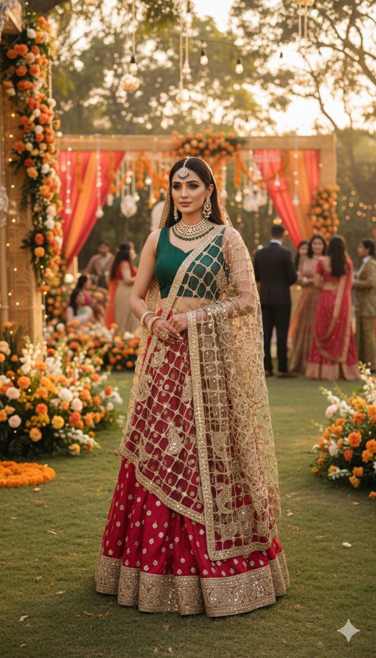 Trending Sheesh mirror dupatta