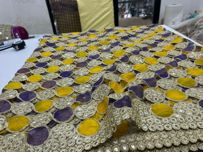 Trending mirror circle cutwork dupatta