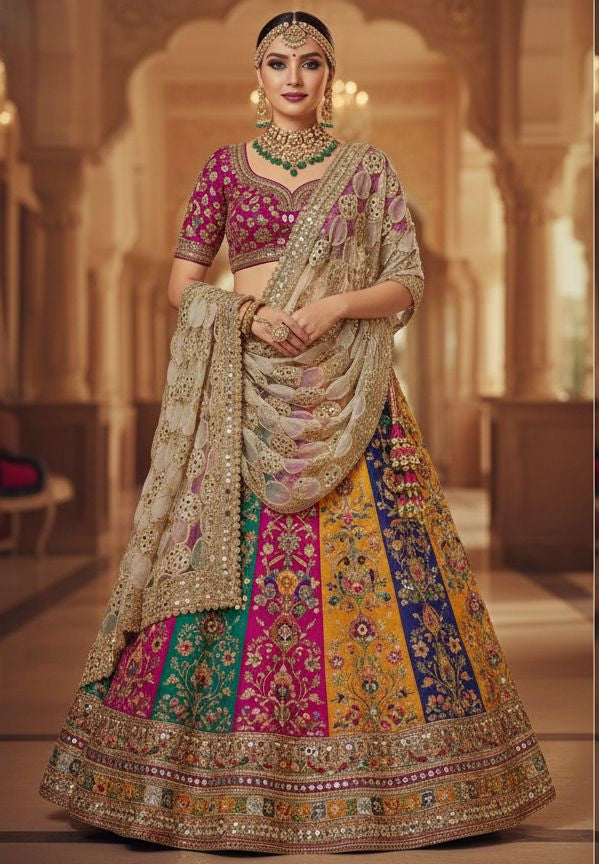 Trending sheesh mirror dupatta with circle cutwork