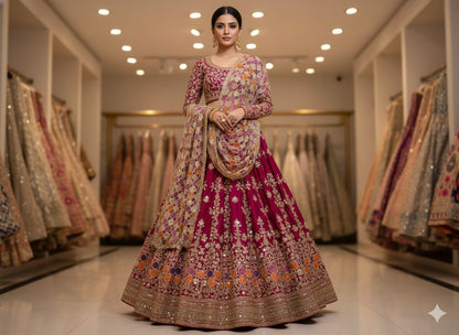 Trending sheesh mirror dupatta with circle cutwork