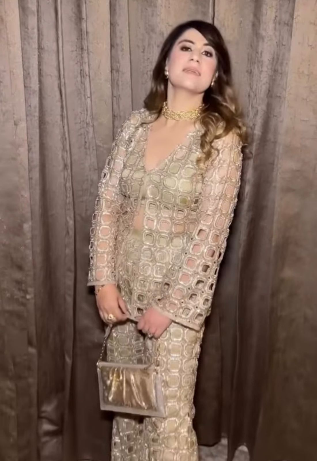 Sequins cutwork embellished dupatta