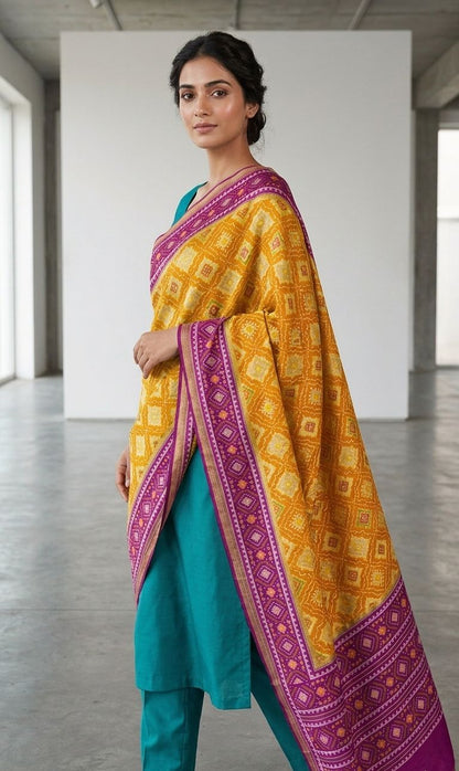 Royal Patola Weaved dupatta