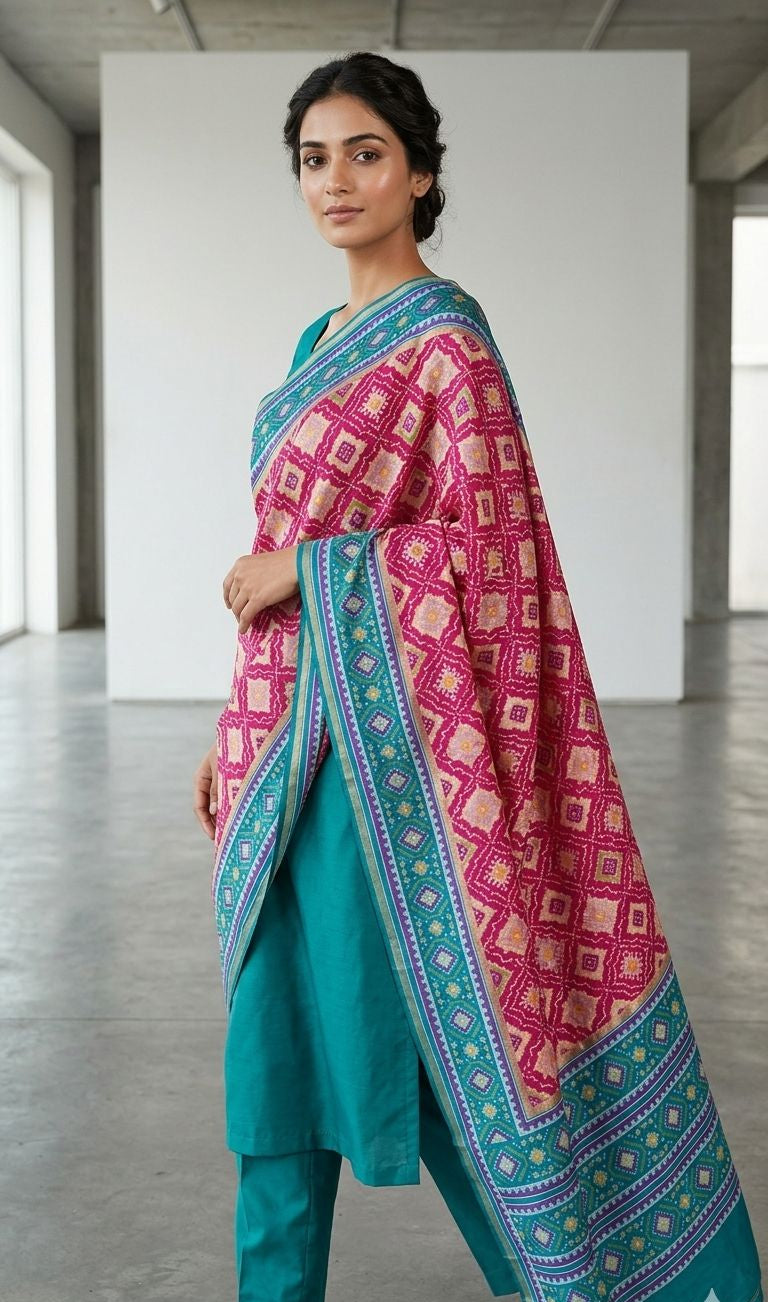 Royal Patola Weaved dupatta