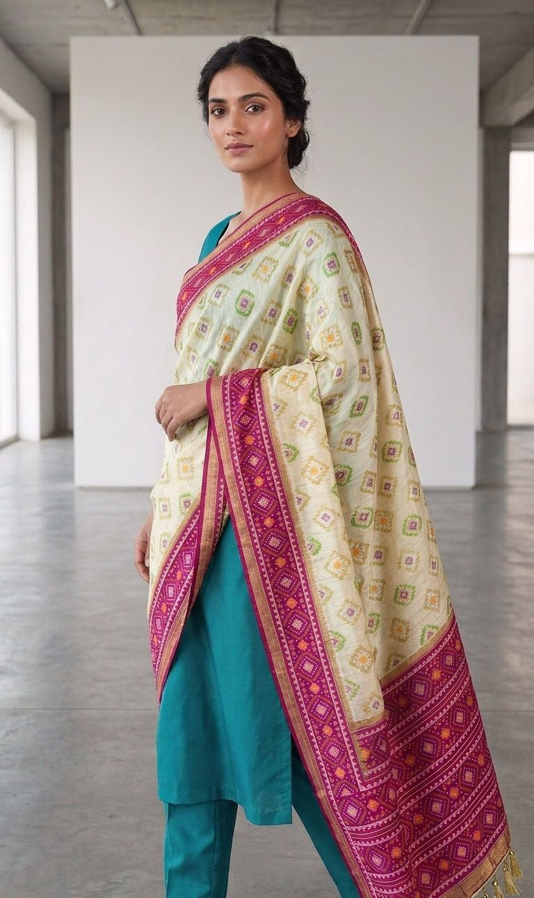 Royal Patola Weaved dupatta