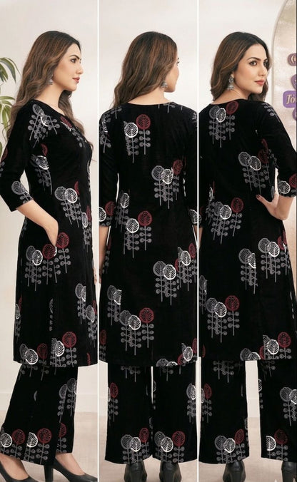 Cotton Summer Co-Ord Set- Black