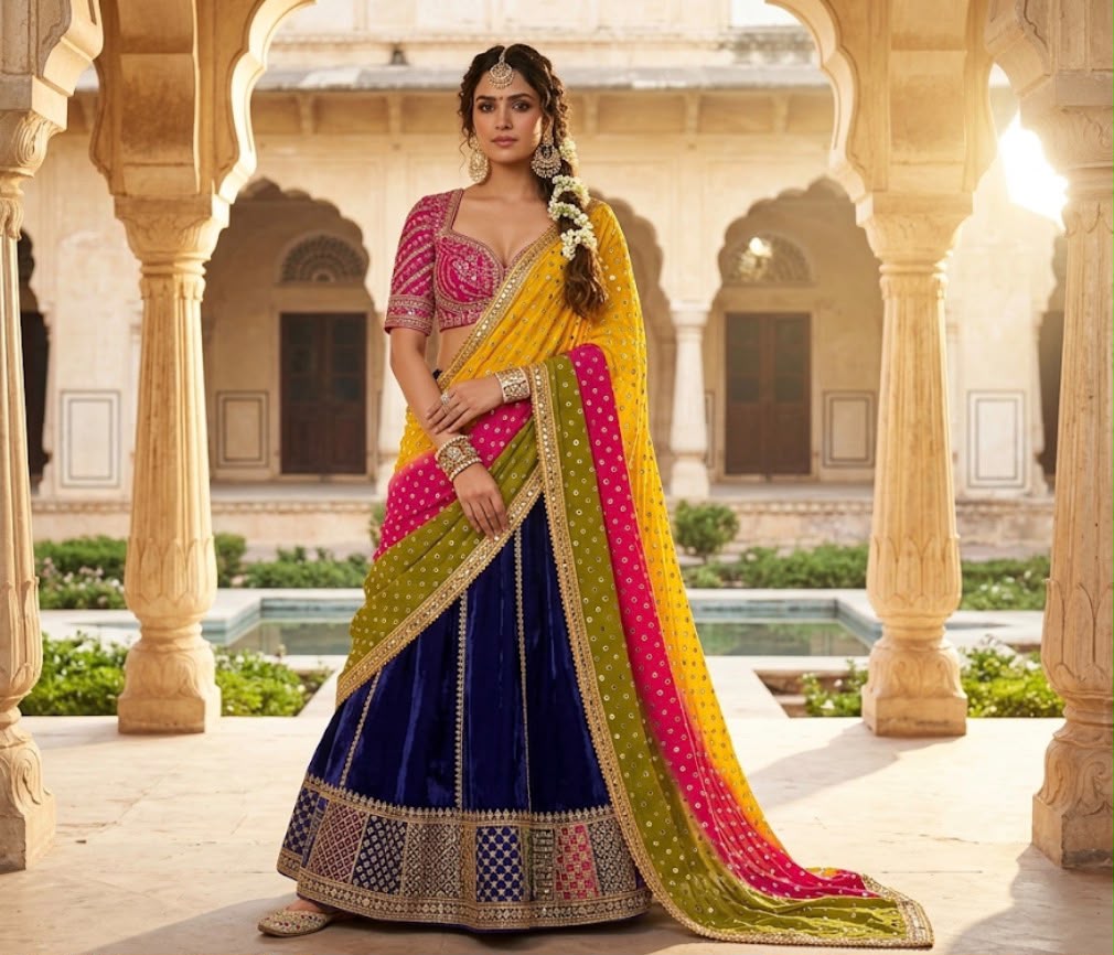 Pure Viscose Shaded Mirror-Embroidered Dupatta