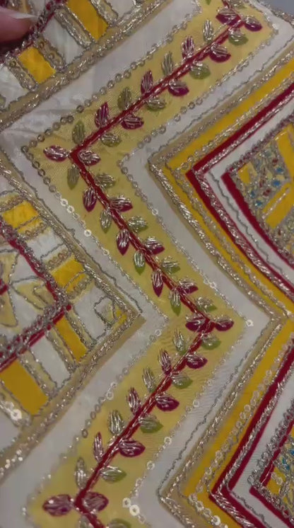 Pure Viscose Crepe Position Print Dupatta- Elephant motif