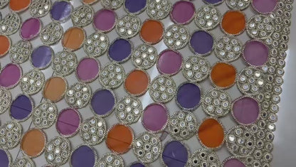 Trending mirror circle cutwork dupatta