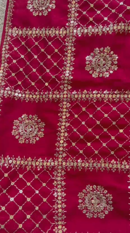 Royal premium silk red dupatta