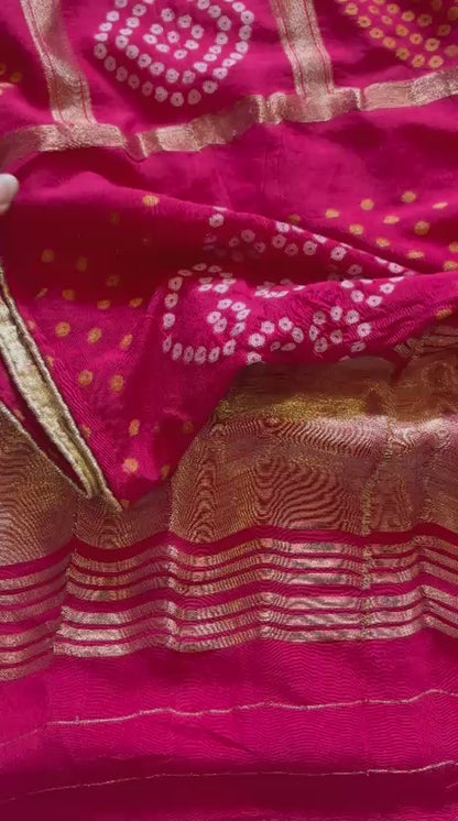 Pure Banarasi Bandhini Patola Dupatta
