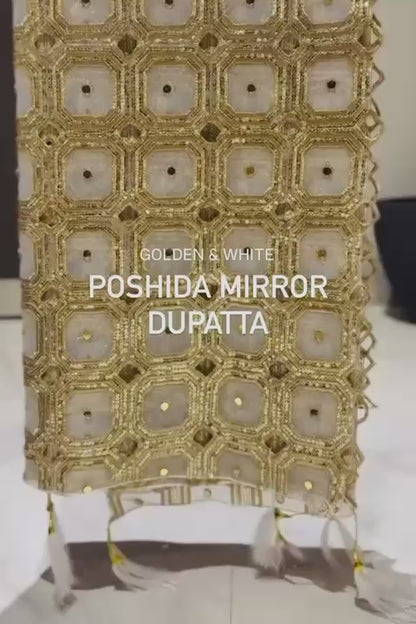Real mirror sequins sheesh dupatta with tassels