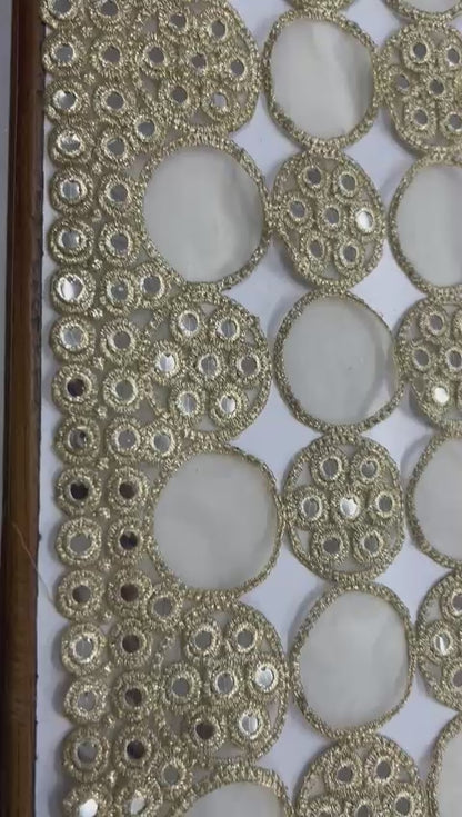 Trending sheesh mirror dupatta with circle cutwork